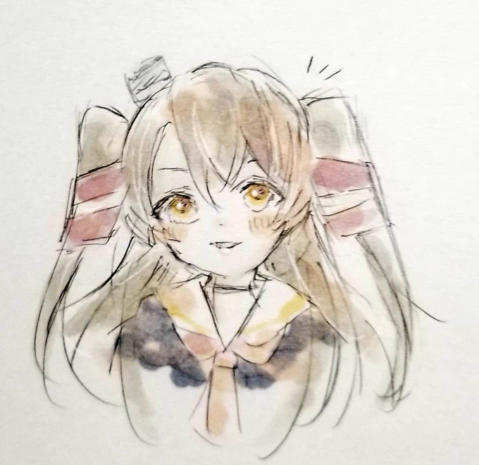 天津風ちゃん  #艦これ版深夜の真剣お絵描き60分一本勝負 #艦これ版真剣お絵描き60分一本勝負_20230806