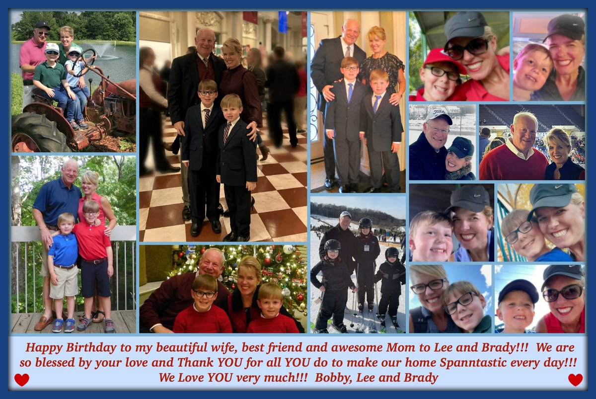 BSpann30's tweet photo. Happy Birthday to my beautiful wife, best friend and awesome Mom to Lee and Brady!!!  We are so blessed by your love and Thank YOU for all YOU do to make our home Spanntastic every day!!!  We Love YOU very much!!!  Bobby, Lee and Brady @JeanMarieforKY https://t.co/2k4LnqcpZJ
