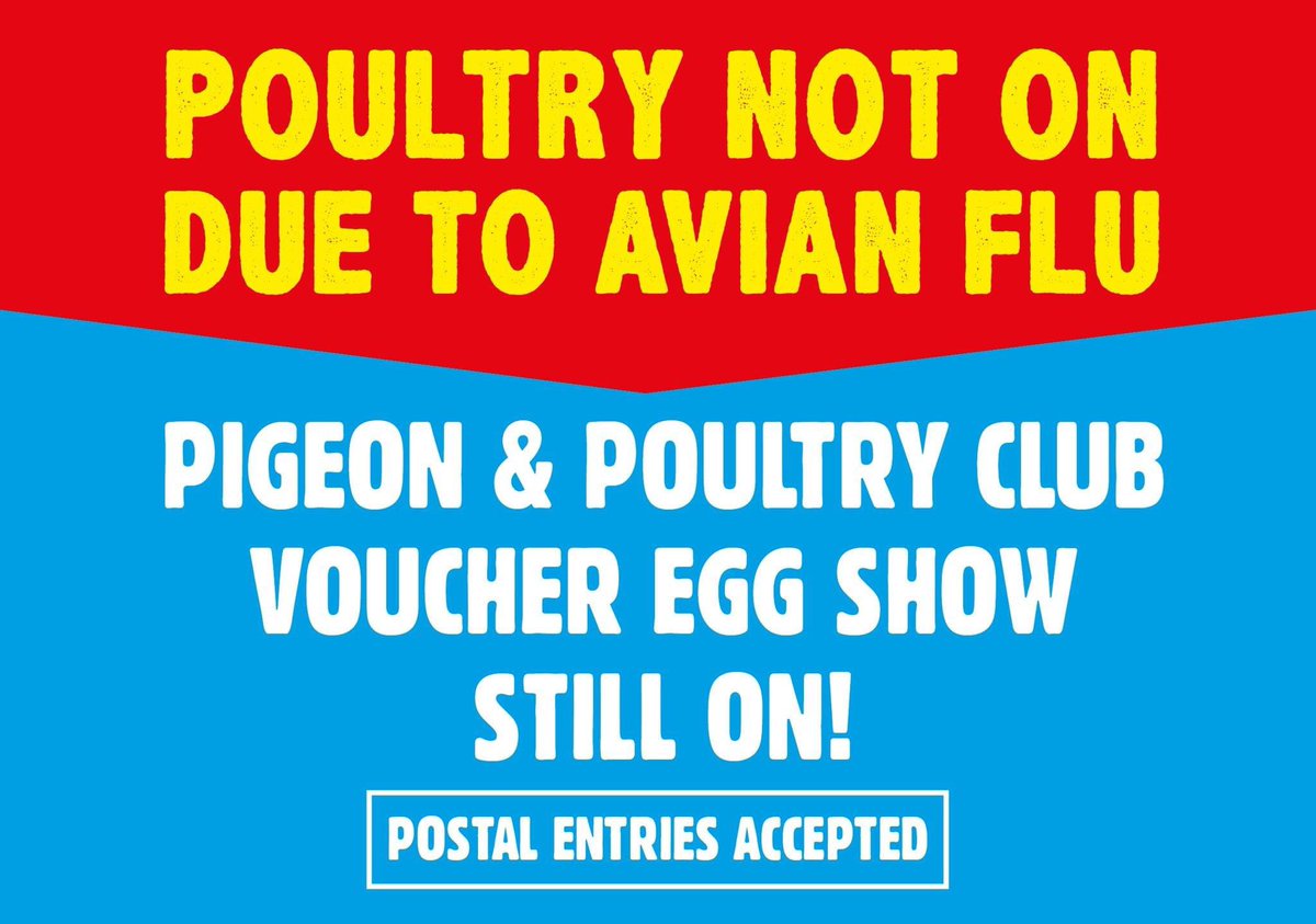 Please note: due to ongoing Avian Flu situation we have had to cancel the Poultry sections, Pigeons &amp; Poultry Club Voucher Egg Shows are STILL ON! Entries accepted by post, see schedule here:

wolsinghamshow.co.uk/assets/media/2…