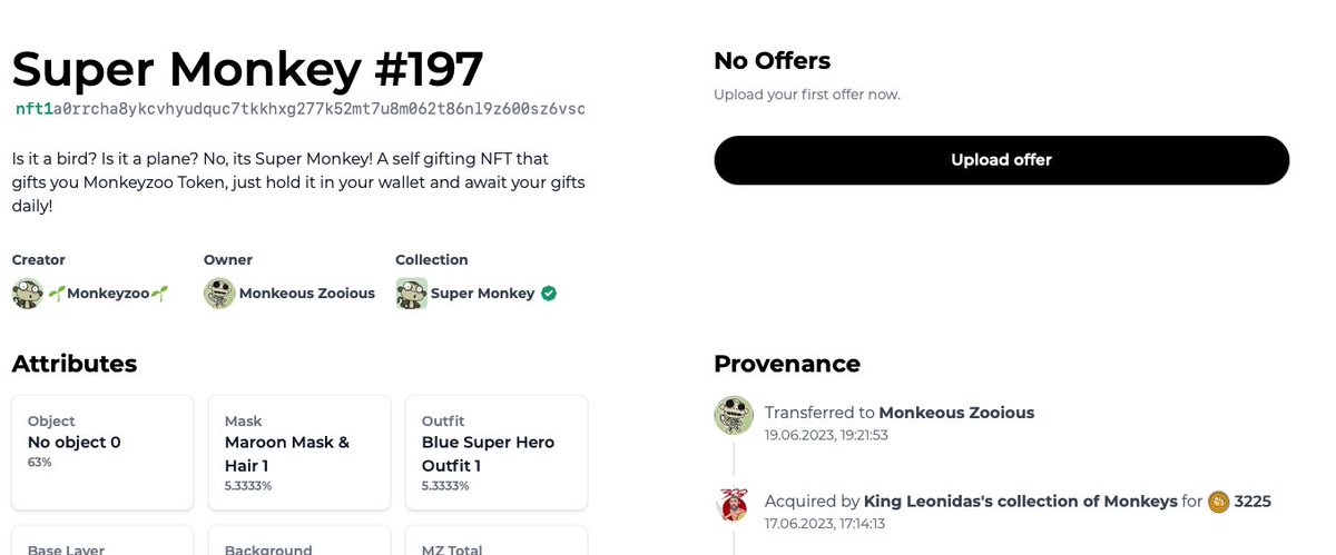 Schachti77's tweet photo. @LoganSt66279467 @PhoenixFromAshs @Smith_Cypher Let's dig deeper... 9 Super Monkeys... good collection. How did you get them? I give you a hint: @The_300_SPTN transferred 8 out of 9 directly to you after he purchased them https://t.co/gw1cOVC6Er