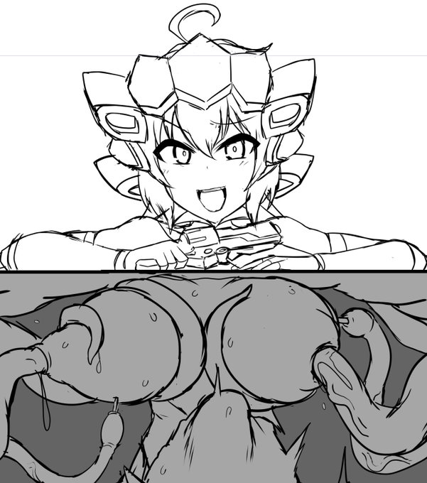 息抜き+現実逃避で落書きしてたら思いの外筆が乗ったのでコミケ終わったら支援サイト用に仕上げようかな 