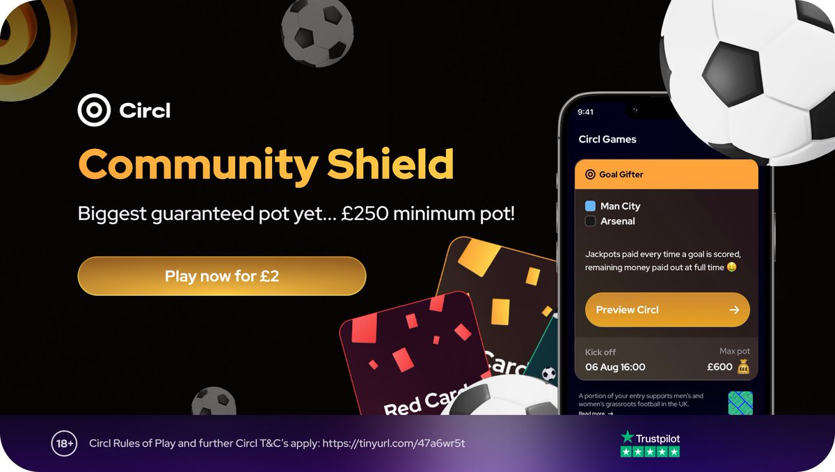 City HQ (@city_hqs) on Twitter photo Be in the chance of winning life changing cash prizes all whilst watching live football! 🤩💰
Download Circl today and join their Community Shield special! 👇
playcircl.com/utm_source=par… Be in the chance of winning life changing cash prizes all whilst watching live football! 🤩💰
Download Circl today and join their Community Shield special! 👇
playcircl.com/utm_source=par…