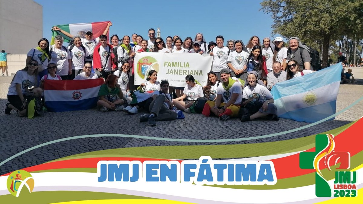 La #FamiliaJaneriana ha participado en la JMJ de Lisboa que ha tenido lugar entre el 1 y el 6 de agosto de 2023. Tras celebrar el I Encuentro Internacional de Jóvenes Janerianos en los días previos. 
.
.
#JMJ2023Lisboa #Lisboa #JMJ