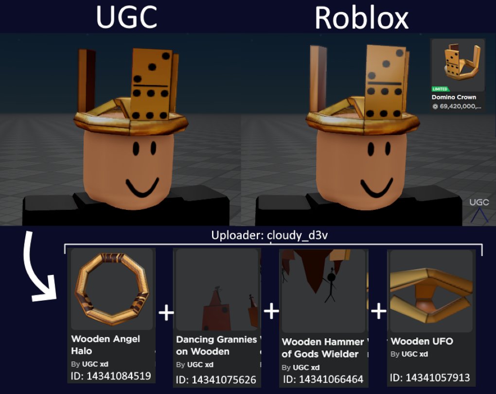 Peak” UGC on X: UGC creator RawFH05 uploaded a 1:1 copy of the limited Dominus  Pittacium retextured in Robux instead of Tix. #Roblox #RobloxUGC   / X