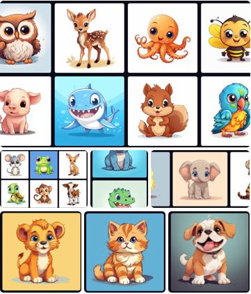 amicosoft's tweet image. Here some cute animals for my game #shinkeisuijaku
#gamedev #memorygame  #buildinpublic