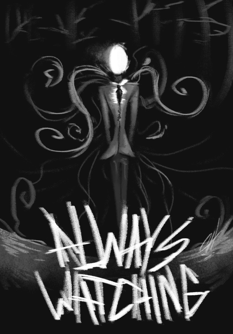 Chernabog_'s tweet image. holy crap its the slender man