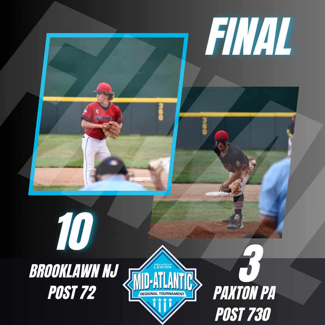 Congrats to your 2023 Mid-Atlantic Regional Champs <a href="/BrooklawnLegion/">Brooklawn American Legion Baseball</a> 
<a href="/legionbaseball/">American Legion Baseball</a>