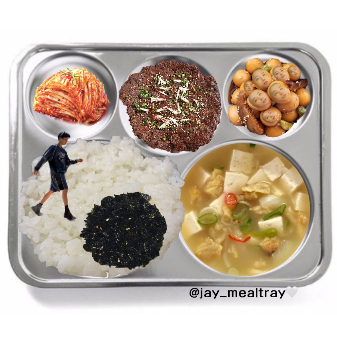 23.08.07 (월) 19일차 조식🪖

밥
황태채국
김자반
언양식바싹불고기
메추리알장조림
배추김치

#진환 아 맛있게 먹어🤍