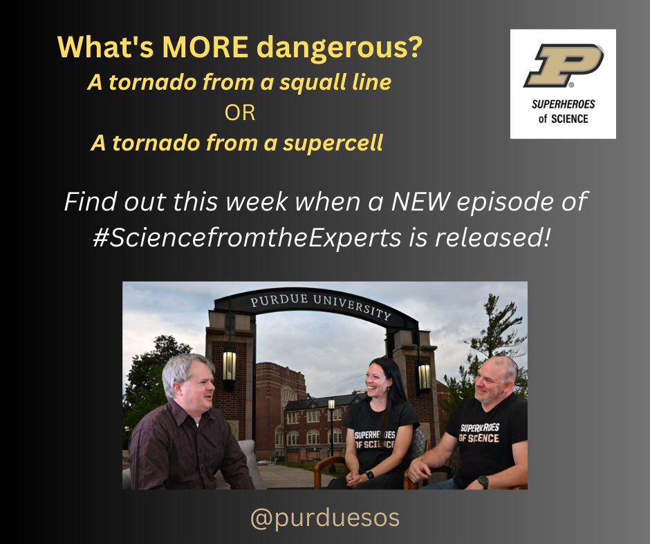 NEW Podcast episode this week! Prof. Dan Dawson describes #tornado research and the development of tornadoes in different types of storms. #SciencefromtheExperts