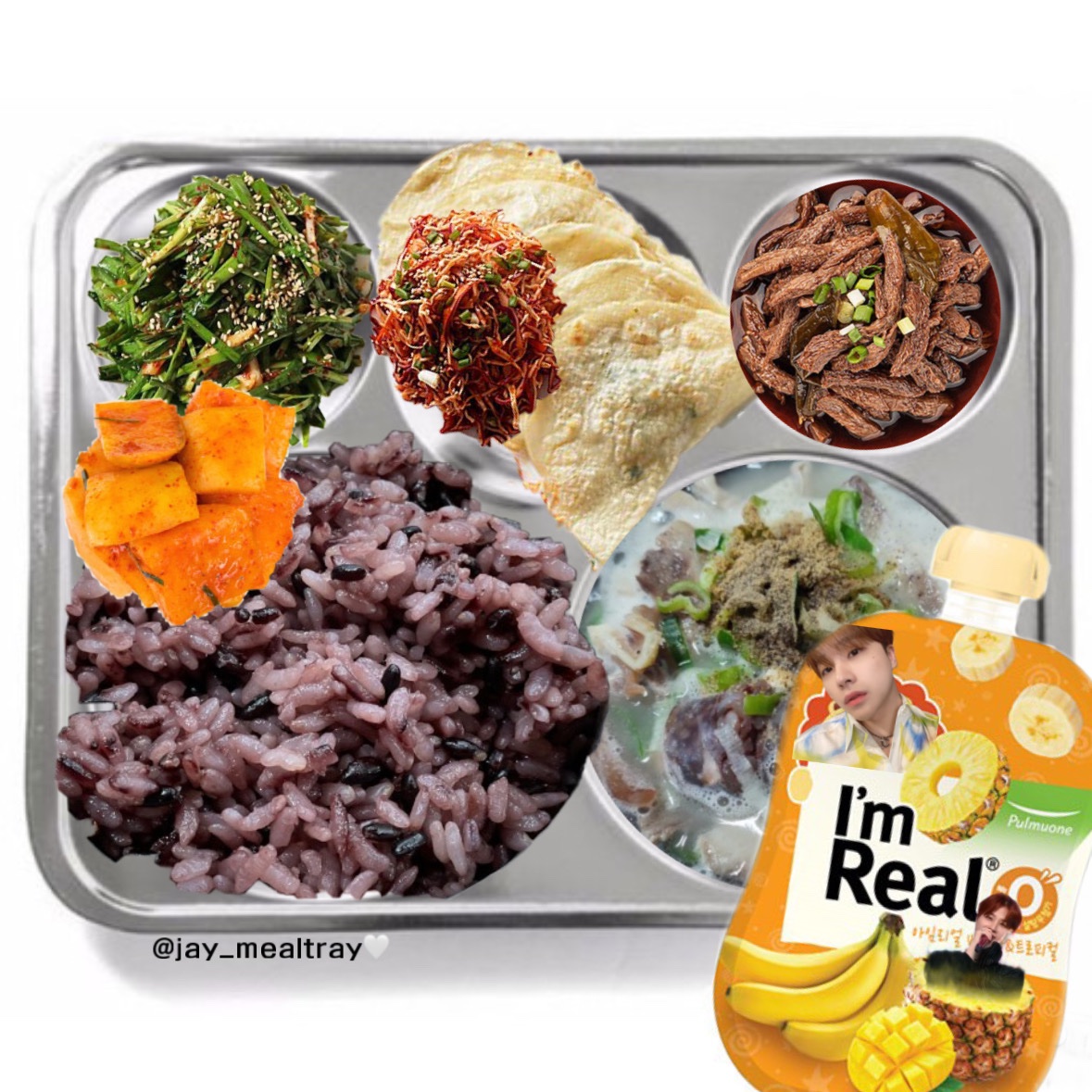 23.08.07 (월) 19일차 중식🪖

흑미밥
순대국밥
소이로운장조림
납작부침만두&amp;야채무침
부추겉절이
섞박지
아임리얼 미니 바나나트로피컬

#진환 아 맛있게 먹어🤍