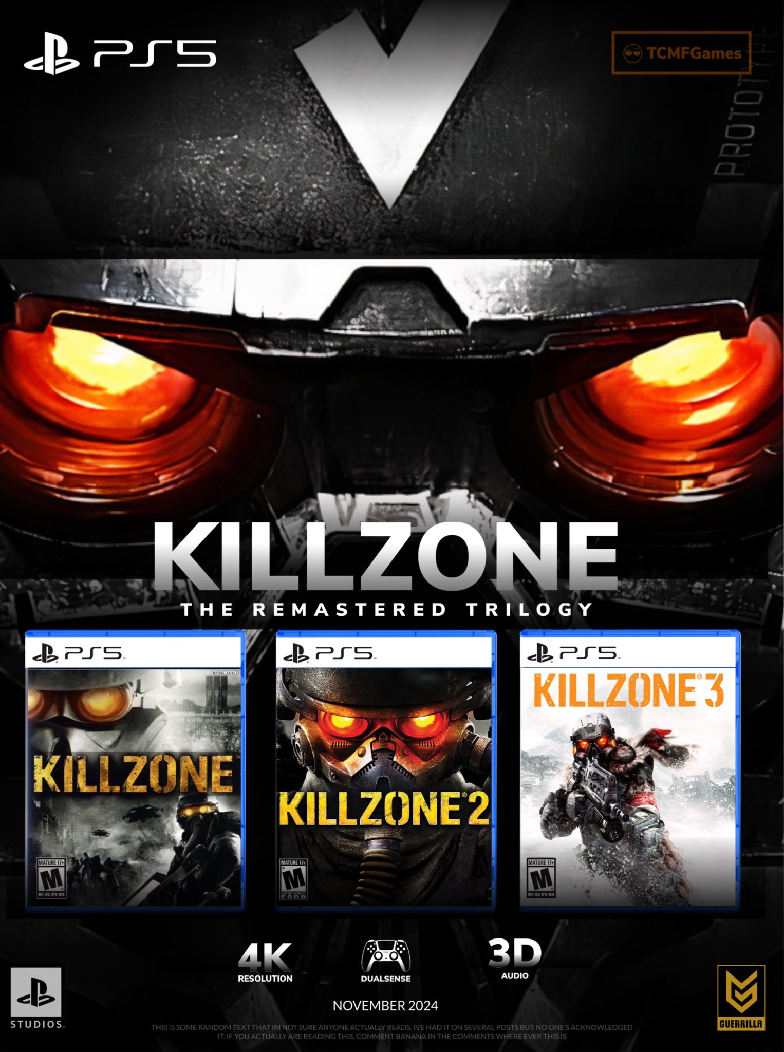 TCMFGames on X: Killzone Remastered Trilogy would be amazing