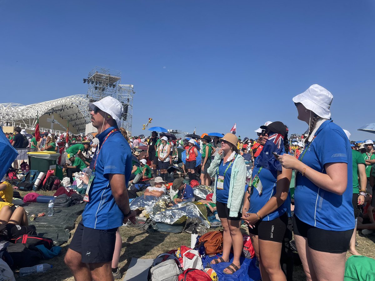 mandyconnor's tweet photo. World Youth Day Missioning Mass, Lisbon @Sheltz12 @CatholicEdWA https://t.co/sZZj7SJ27s