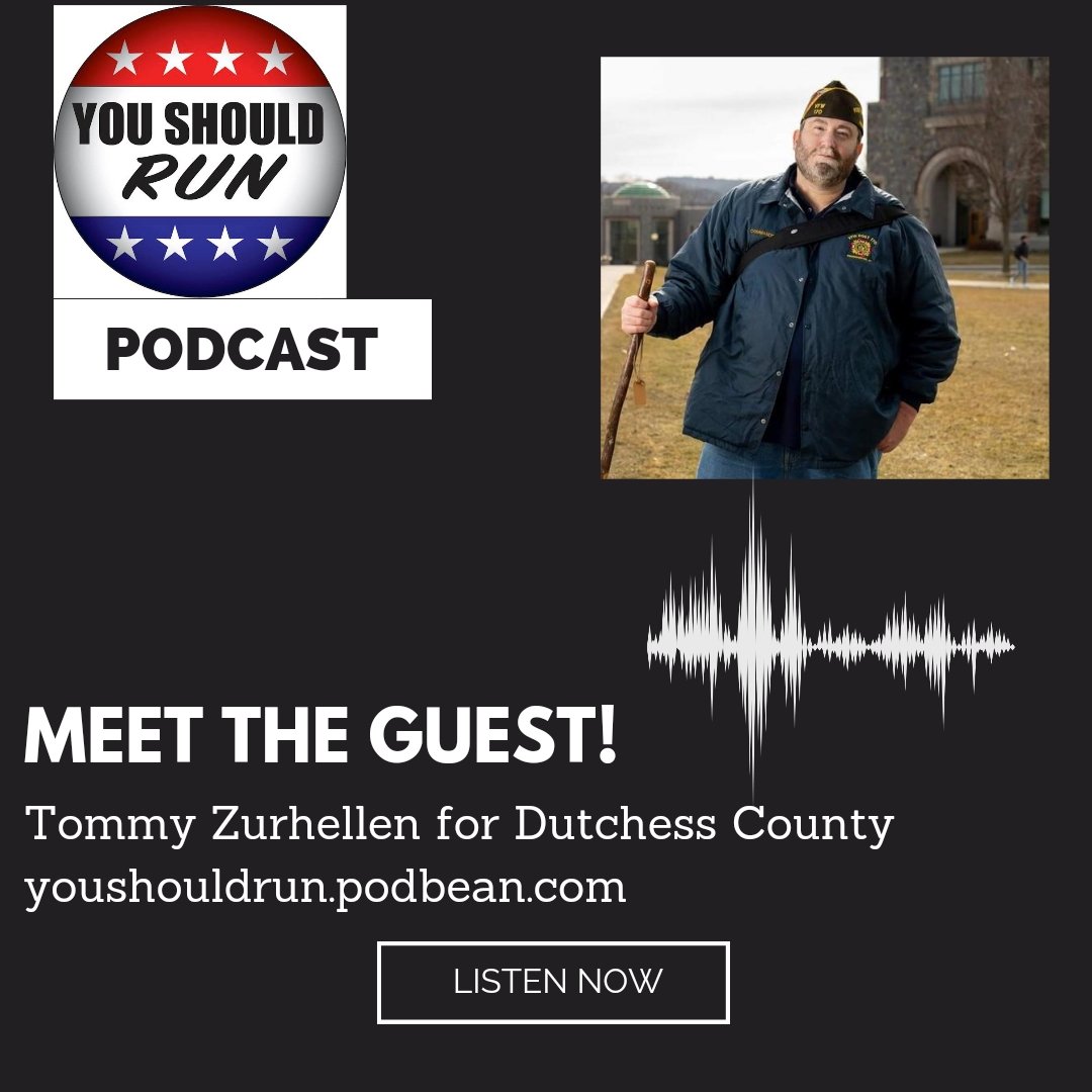 If it's Sunday, it's time to Meet the Guest! Listen as Marist College professor Tommy Zurhellen talks about his campaign for Dutchess County Executive, his advocacy for veterans, housing, and more, all at: youshouldrun.podbean.com/e/tommy-zurhel…

#podcast #dutchesscounty #politics