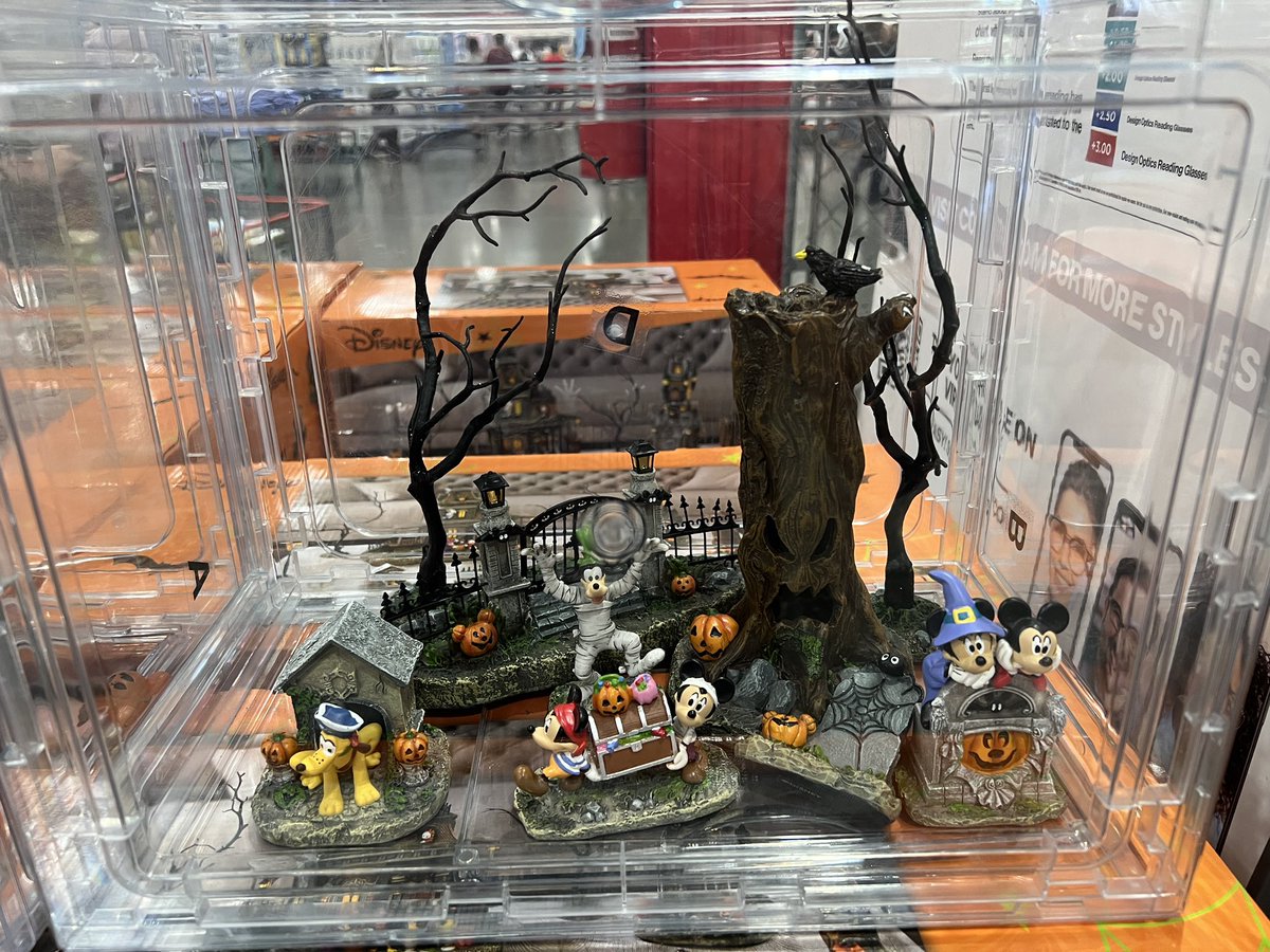 Disney Halloween Village 12 piece set for $100 at Costco.