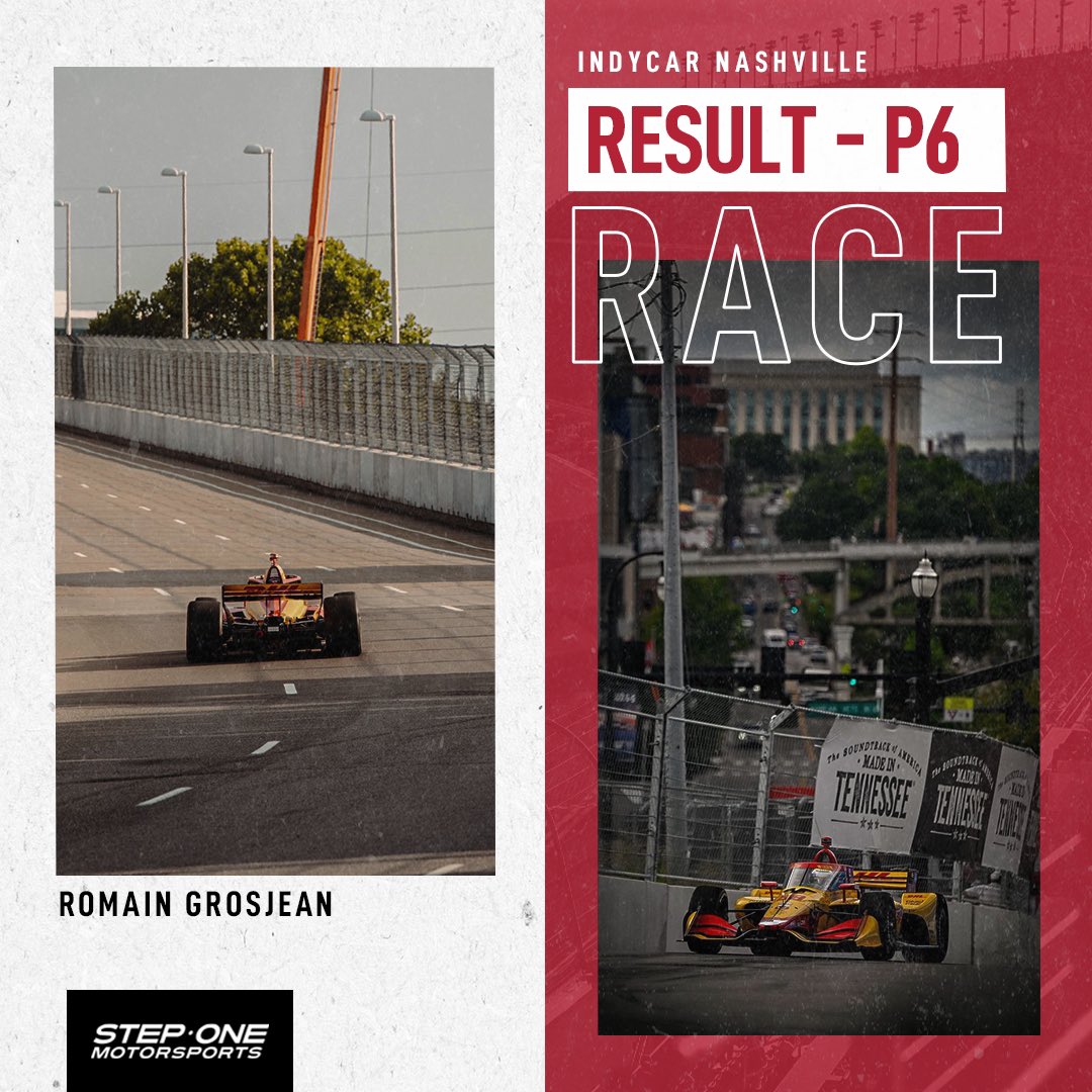 StepOneMSports's tweet image. It was a hard-fought race in Nashville today, with @RGrosjean crossing the line in P6! 💪

Well done, RG, great drive! 🏁

#StepOneMotorsports #StepOneAutomotive | @StepOneAuto