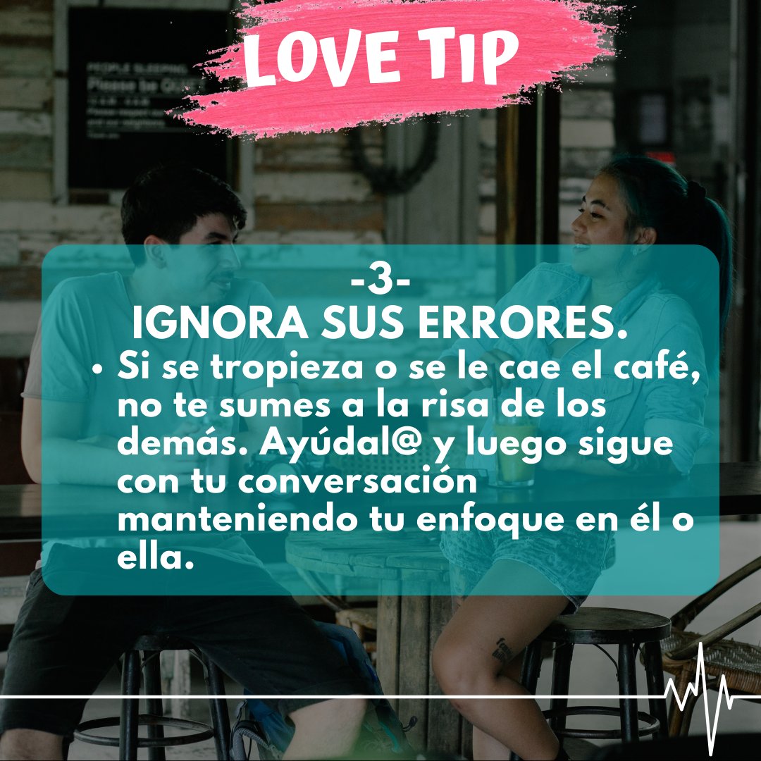 AdryCoach's tweet photo. 3 FORMAS DE SER MÁS AGRADABLE AL HABLAR
✨HAZL@ SENTIR BIEN. Interésate por la persona y escúchal@ cuando hable.
✨PON ATENCIÓN A SUS PALABRAS. Si ves que se emociona hablando, lleva la conversación por ese lado.
✨IGNORA SUS ERRORES. Si se tropieza, no te rías y ayúdal@. https://t.co/7fG7w0HmQN
