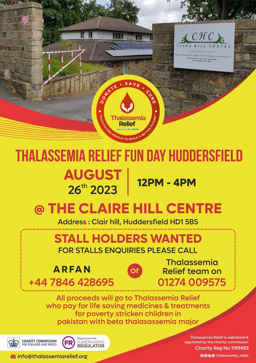 #thalassemia #thalassemiarelief
<a href="/KirkleesComPlus/">Kirklees Community Plus</a> <a href="/teamhanson1/">Team Hanson Martial Arts & Community Group</a> <a href="/HuddersfieldBID/">Huddersfield BID</a> <a href="/HelloHudders/">Hello Huddersfield</a> <a href="/teamhanson1/">Team Hanson Martial Arts & Community Group</a> <a href="/HDCFirst/">HDC First</a> <a href="/HCoMosques/">Huddersfield Council of Mosques</a>
