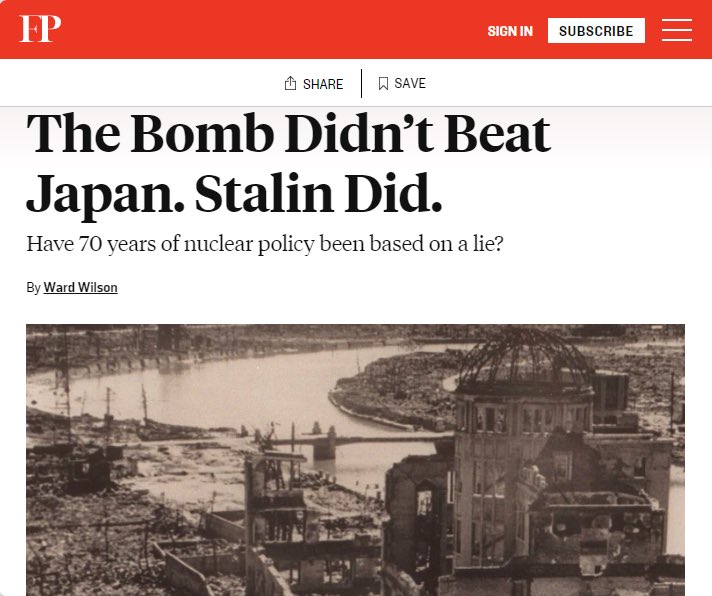 GeopoliticsDH's tweet photo. The U.S. didn’t drop nuclear bombs on Japan to end WWII.

The U.S. dropped two nuclear bombs as a show of force to the Soviet Union.

The U.S. has never apologized and Japan’s puppet governments erase the U.S.’s war crimes from the narrative.

But we must never, ever forget. https://t.co/31Q8TWHQNq