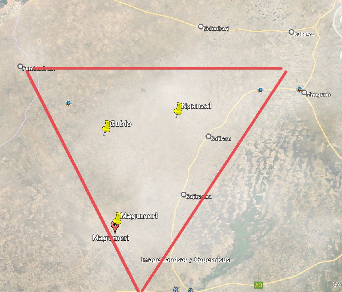 mhcopy's tweet photo. Perilous Menace of Terrorist Activities in Gubio, Nganzai, and Magumeri in Borno State

The communities of Gubio, Nganzai, and Magumeri are facing an alarming threat from multiple terrorist and criminal groups, causing grave concern for the safety and security of the residents. Among these groups are #ISWAP, #JAS, Fulani Armed Robbers, Kidnappers, and Cattle Rustlers.

ISWAP (Islamic State West Africa Province)
ISWAP, operating mainly from Gudumbali, Zari, and Abadam axis, frequently patrols these communities, enforcing taxation and holding court sessions. Their main focus is levying taxes on animals, but they also seek to conscript male youths for their cause. ISWAP keeps a vigilant eye on the activities of JAS (Boko Haram) to prevent them from operating in the region.

JAS (Jama'atu Ahlis Sunna Lidda'awati wal-Jihad - Boko Haram)
JAS poses a continuous threat in the area, traversing from Kareto, Geidam, Magumeri, and Nganzai, with their major route from the Marte/Mafa axis. They are notorious for ruthless activities, such as animal rustling, thefts, and killings. They are cautious to avoid confrontations with ISWAP, as the latter is better armed. JAS operates primarily on motorcycles, with fewer vehicles.