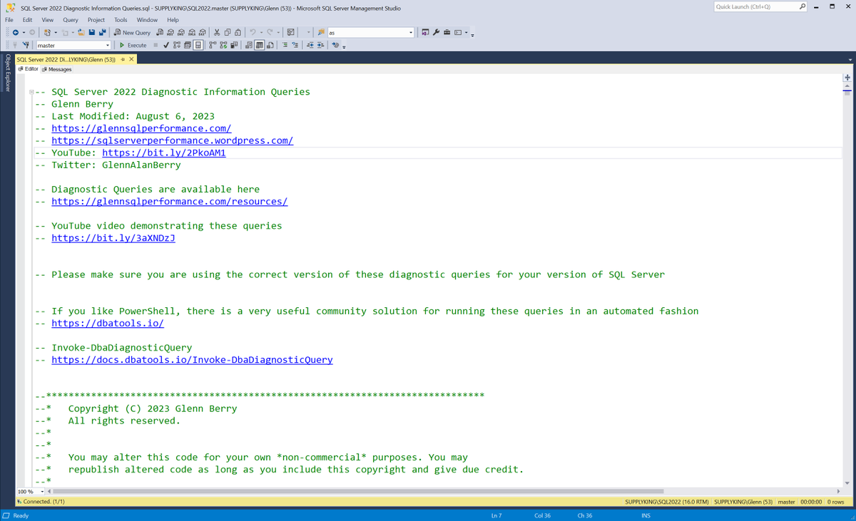 New blog post: SQL Server Diagnostic Information Queries for August 2023

glennsqlperformance.com/2023/08/06/sql…

#SQLServer #AzureSQL