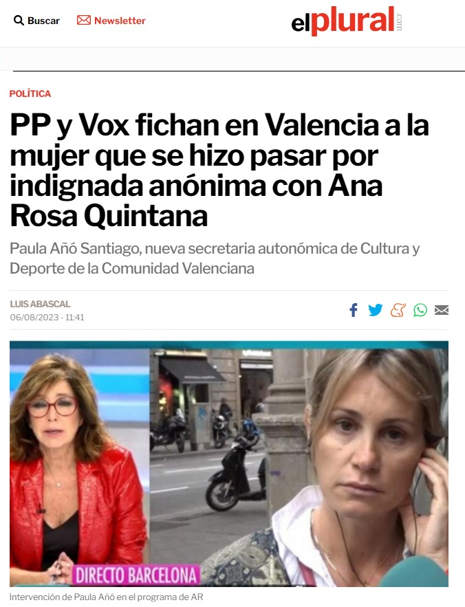 JulianMaciasT's tweet photo. ¡Vaya que casualidad! La ganadera y la ciudadana indignadas con el gobierno  que se pasearon por todas las televisiones acaban de consejera en Extremadura y Secretaria Autonómica en la Comunidad Valenciana por parte de VOX. https://t.co/LUAOi6nINF