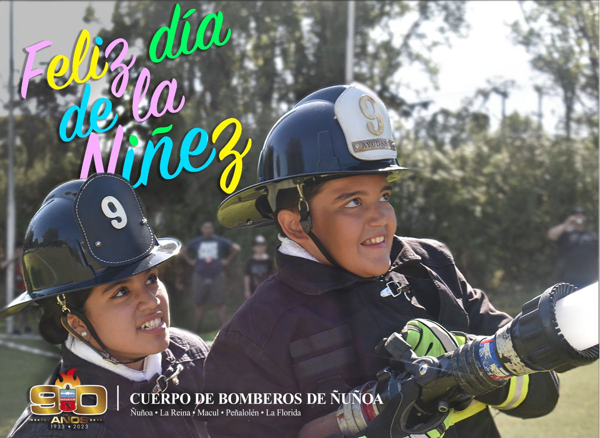 Desde nuestra institución enviamos un gran saludo a todas las niñas y niños de nuestro País, quienes hoy celebran su día, en especial a quienes son parte de nuestras brigadas juveniles , futuro semillero de voluntarios/as de nuestro Cuerpo de Bomberos de Ñuñoa.