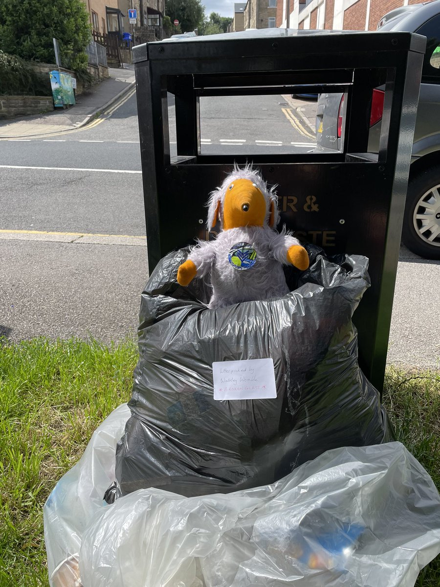 Three of us formed a small but mighty team this morning and picked a much as we could, decanting heavy bags into street &amp; park bins along the way. <a href="/sccstreetsahead/">Streets Ahead</a> we have left bags on the green opp Asda, South Rd 🗑♻️💚🙏