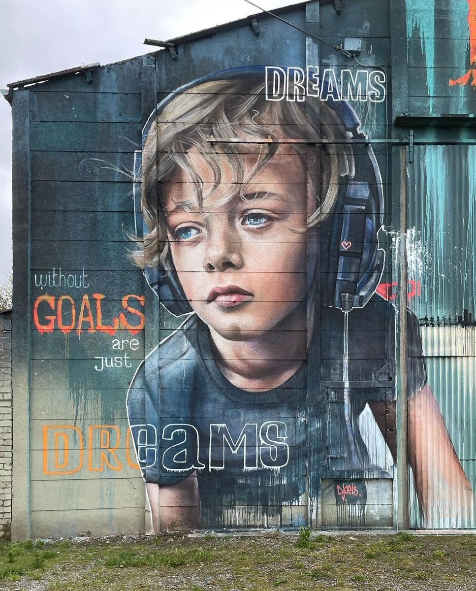 MolinaStreetArt's tweet photo. 'Dreams without goals are just dreams' by Belgian Djoels in Egem, Belgium (2023) #djoels #streetart #lamolinastreetart | photo via artist https://t.co/oWlH39FecX