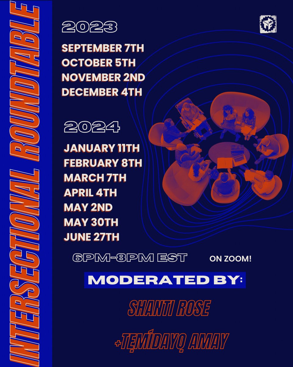 🌍💬 Intersectional Roundtable is ALL ONLINE this season! Here are the dates for the FULL SEASON #MTFRoundtables #IntersectionalRoundtable #WritersGroup #FeedbackSpace #MusicalTheatreDevelopmentSpace #GenerativeSpace #OnlineEvent