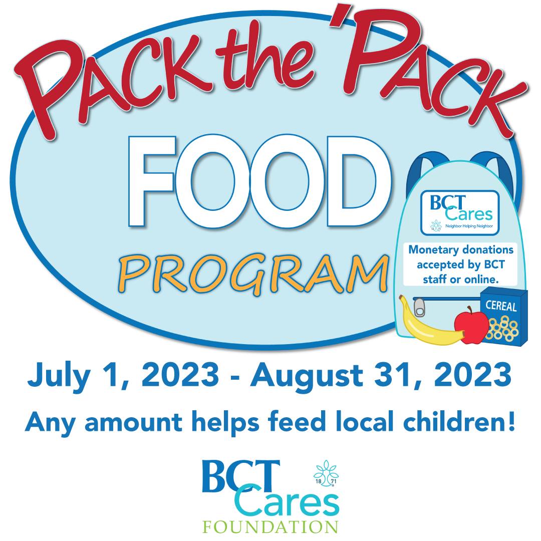 Potomac_Bank's tweet image. 💥7/1/23 - 8/31/23-PACK THE 'PACK💥
#BCTCares is partnering with local Backpack charities for the #PackthePack Campaign. There is a great need in the communities we serve regarding food insecurity. Help us help them. Donate at any branch or donate online: mybct.bank/about/bctcares/