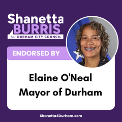 Shanetta4Durham's tweet photo. 🚨Endorsement Announcement 🚨 I am honored to share that our campaign has been endorsed by the Mayor of Durham and the Chair of the Durham County Board of Commissioners. These endorsements emphasize our commitment to serving the community. #shanetta4durham #bullcity #ncpol https://t.co/fS9tz1ST4R