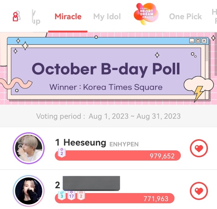 justmrpjs's tweet photo. DO NOT UNINSTALL YOUR CHOEAEDOL APP‼️

continue voting &amp; encourage everyone as well to vote heeseung &amp; enhypen on the ff :

#HEESEUNG
🏆October Bday Poll
🗓️8/31

#ENHYPEN
🏆Best Idol fr Audition Programs
🗓️8/24

#DARKBLOOD
🏆The Most Memorable Promotion in the 2nd Quarter 
🗓️8/7 https://t.co/a6g0Rn52eN