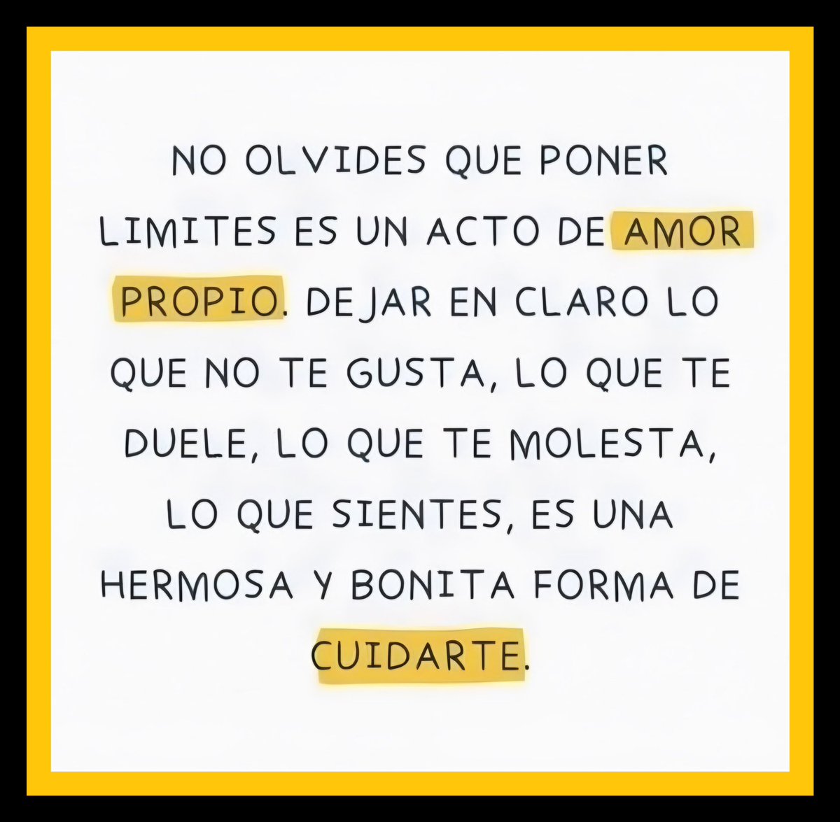 PsicoEmocional's tweet photo. LOS LÍMITES SON SALUDABLES Y NO IMPLICAN LA OFENSA AL OTRO, SINO HASTA DÓNDE LLEGA MI BIENESTAR EMOCIONAL #psicologia #saludmental #saludemocional #emociones #bienestar #autiestima #autocuidado #amorpropio https://t.co/7zyosAHqYy