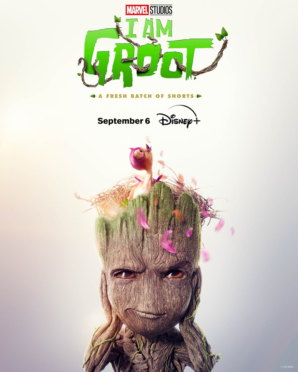 Groot returns in one month for a treemendous fresh batch of shorts! 🌱

Check out the new poster for Marvel Studios’ #IAmGroot Season 2, streaming September 6 only on <a href="/DisneyPlus/">Disney+</a>.