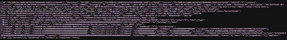 TheBruceBates's tweet photo. If you minted a @BuildAButthead and want to see the TRUE metadata (which no NFT platform will ever show you), here is how you do it.

Step 1: Take the following url and replace the last number with the ID of the NFT you wish to see the metadata for. We are going to use ID 1, the first NFT minted.

https://t.co/gEFvOscOgT

On this page you should see the screenshot below.

Step 2: From that data, which is not the true metadata, search for the "originalMetaUri". 

I highlighted it below.

Step 3: If you are using brave browser visit the ipfs url that was highlighted in blue. 

If you are not using brave, download the ipfs browser plugin suitable for your browser. Chrome users can try https://t.co/bOVXsop6n6 

After that visit the ipfs link highlighted in blue in your browser.

You should end up seeing  the full metadata for your butthead properly formatted. This will include name, date of birth, skills, hobbies and other profile elements.

For Buttheads #1 you will see  the following.

Above was all the details for Butthead #1 as seen below.