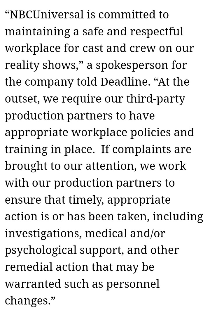 KnowUDidnt1's tweet photo. When accused of racial bias by a @NeNeLeakes a blk woman, NBCU has no retort but will respond to the threat of a lawsuit abt anything other than race. Accuse them of anything but racism! See how ready they are to pt blame at "production partners"? See stmt #RHOA #NeNeWasRight https://t.co/DRJUrK9N41