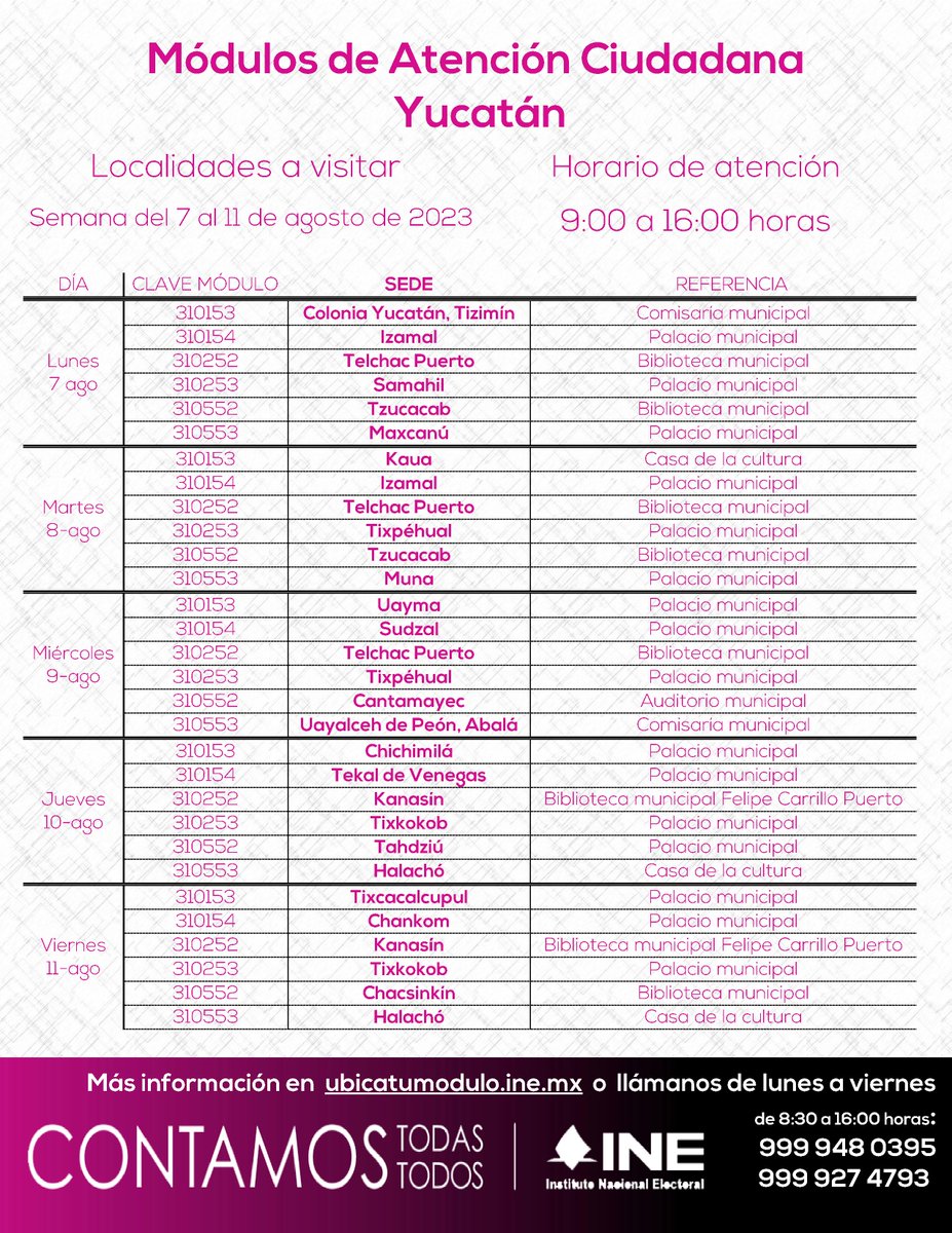 INEYucatan's tweet photo. Atención: #ColoniaYucatán, #Izamal, #telchacpuerto, #Samahil, #Tzucacab, #Maxcanú, #kaua, #Tixpehual, #muna, #Uayma, #Sudzal, #Cantamayec, #uayalcehdepeón, #Chichimilá, #TEKALDEVENEGAS, #Kanasín, #Tixkokob, #Tahdziú, #Halachó, #Tixcacalcupul, #Chankom, #chansinkin y #Halacho. https://t.co/7MxMSF5fhJ