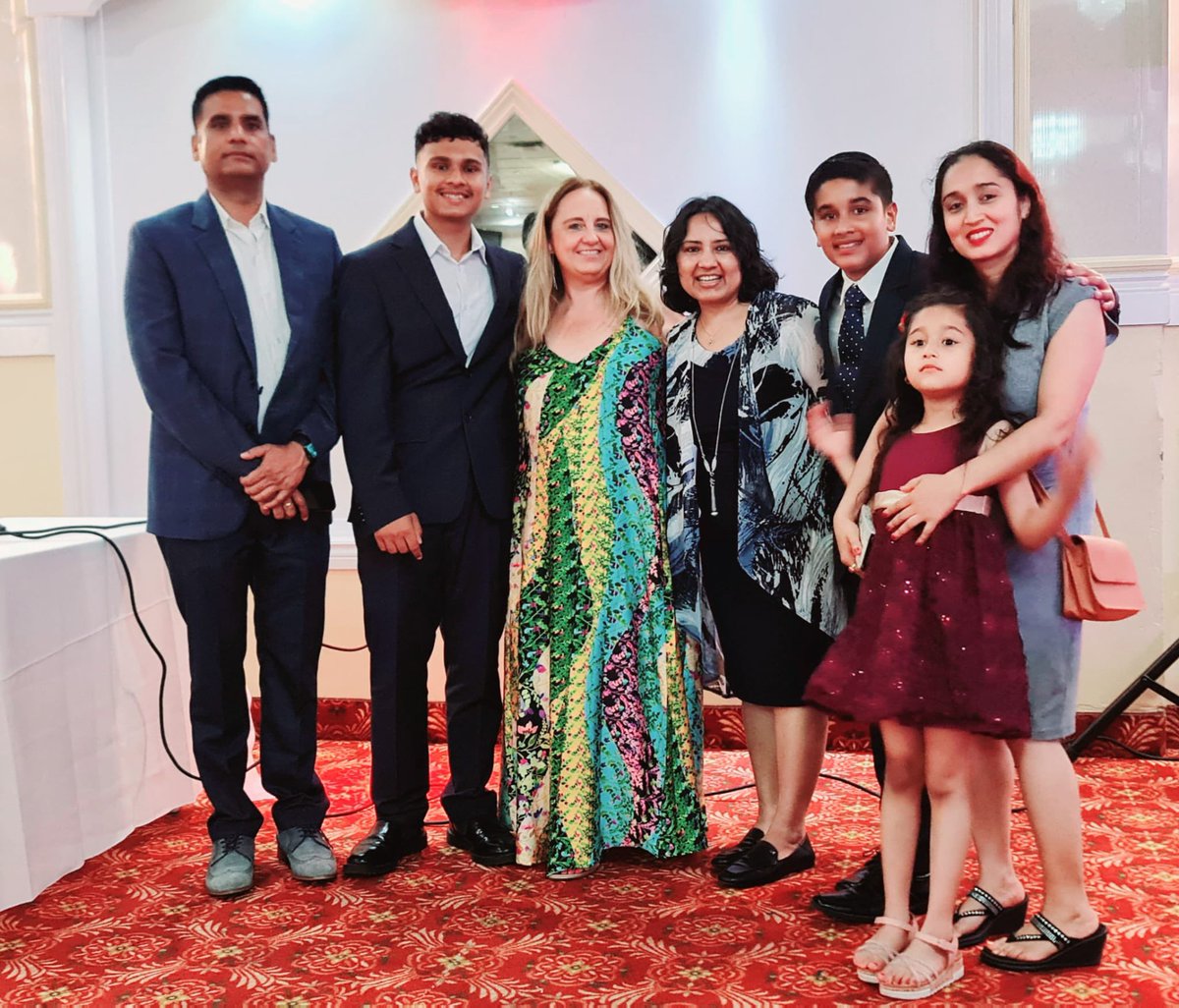 hppgulmi's tweet image. Arrogya’s Grade 8 graduation. Picture with principal Brandy Squirrell, Regent Heights PS.