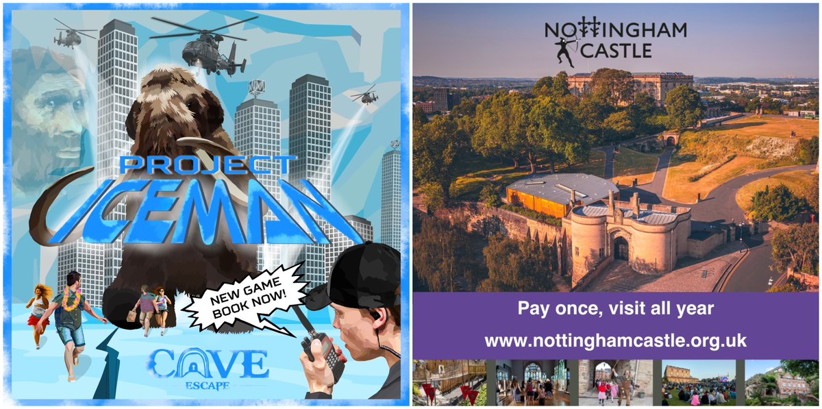 RoyalNottingham's tweet image. Looking for something cool to do with the kids this summer? 😎 🥶 🏰 

How about joining our friends at @CaveEscapeNotts in their new escape room or enjoy a summer of fun with lots of Robin Hood and Medieval adventures at @NottmCastle! 

Visit their profiles for more info.