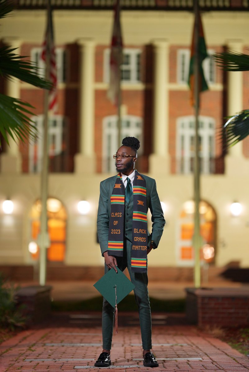 OgHector_'s tweet photo. On Friday, August 4th, 2023, 
I graduated from THEE Florida A&amp;M University 🐍🙏🏾

📷: @stretchlifevisuals on IG
🥼: @CozarttsCo https://t.co/qKmCkBhrlo
