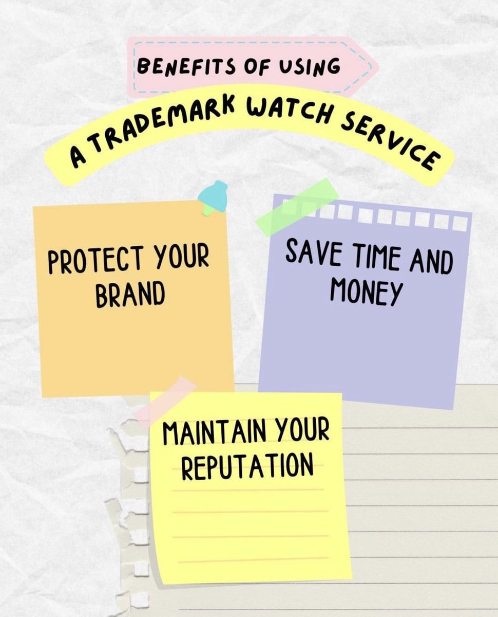 Benefits of using a trademark watch service: You stay up-to-date with any potential infringements on your trademark, take action to protect your IP. Using a trademark watch service, you know that your brand is protected from potential infringers. 
#trademark #trademarklawyer…