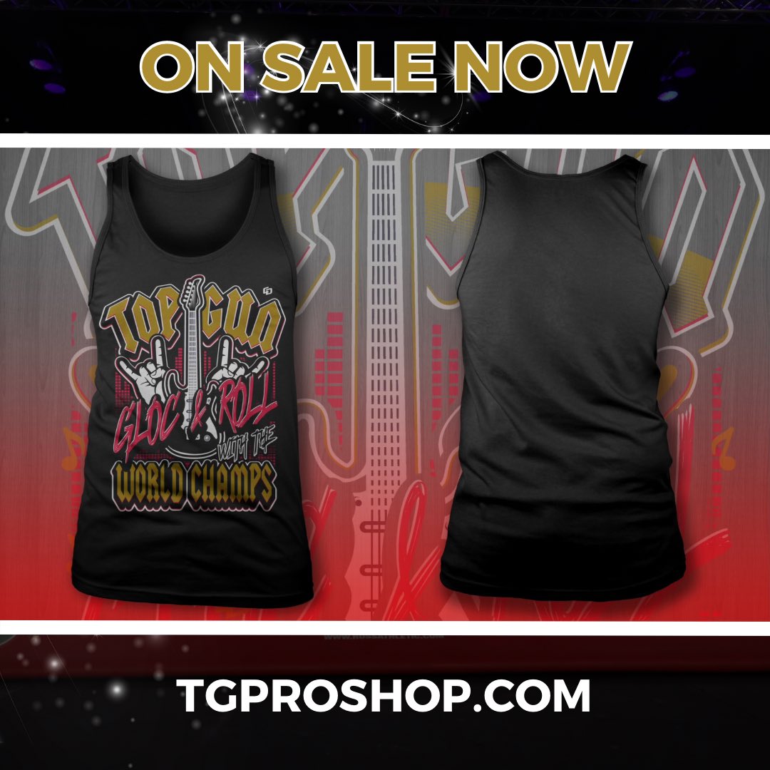 TopGunGLOC6's tweet image. 🎸GLOC &amp;amp; ROLL w/ the 🌎WORLD CHAMPS🏆

GLOC6 is pre-selling limited edition TEES, TANKS, and BOOK BAGS to help fundraise their ✨23-24 WORLD TOUR! 

⏰Last day to order: August 13

📦Orders will ship: August 25

🎽🔗 topgunproshop.com/products/preor…

🎒🔗 topgunproshop.com/products/gloc6…