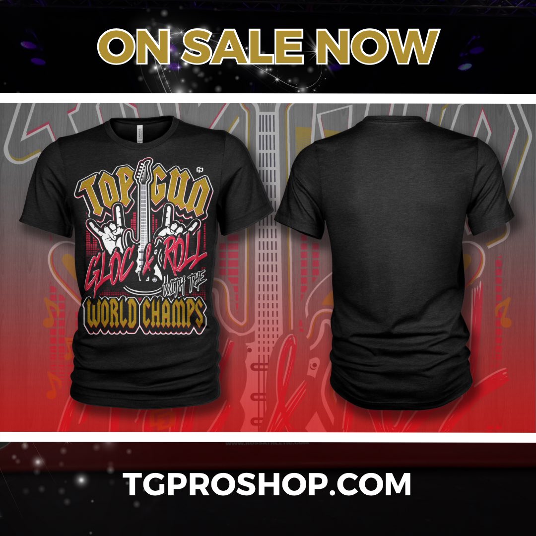 TopGunGLOC6's tweet image. 🎸GLOC &amp;amp; ROLL w/ the 🌎WORLD CHAMPS🏆

GLOC6 is pre-selling limited edition TEES, TANKS, and BOOK BAGS to help fundraise their ✨23-24 WORLD TOUR! 

⏰Last day to order: August 13

📦Orders will ship: August 25

🎽🔗 topgunproshop.com/products/preor…

🎒🔗 topgunproshop.com/products/gloc6…