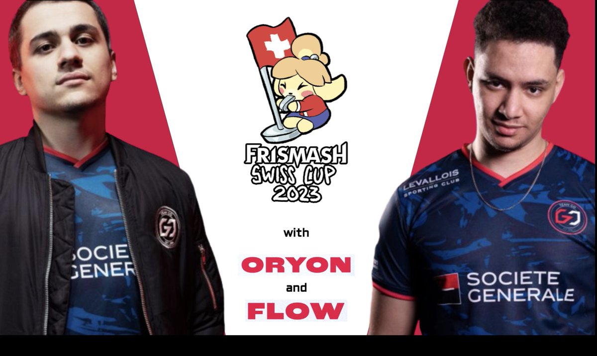 Dans 20 jours, les joueurs <a href="/7Oryon/">Oryon</a> et <a href="/FlowXII/">Flow</a> de la team @Team_GO viendront affronter la meta suisse lors de la Frismash Swiss Cup ! #FSC2023

Inscris toi ici : start.gg/tournament/fri…