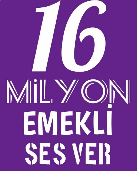 16 milyon Emekli hep bir ağızdan diyoruzki

✔  ABO % 70 olmalıdır 
✔ Eşit ZAM HAKKIMIZDIR 
✔ İNTİBAK yasası acilen çıkarılmalıdır 

#EmekçininAlınteridirABO