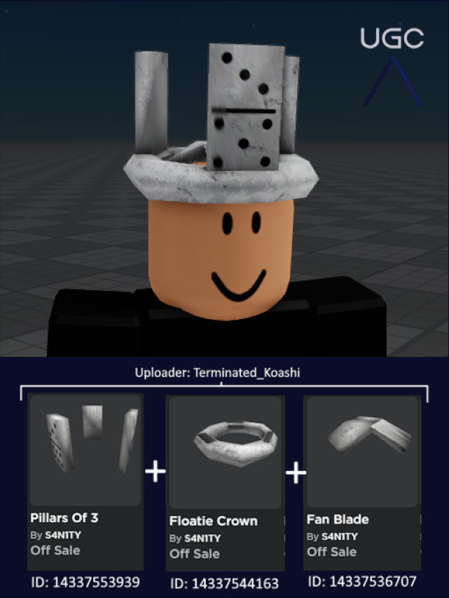 Peak” UGC on X: UGC creator Kyerium uploaded a knockoff of the item Epic  Face in 3 parts. The items are meant to be used with goqurt's Epic Face  mouth. #Roblox #RobloxUGC