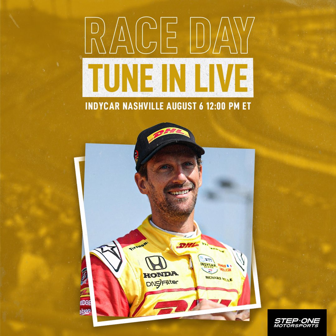 StepOneMSports's tweet image. We’re racing in Nashville! Here’s how you can root on @RGrosjean:

Ways to watch: indycar.com/ways-to-watch/…

#StepOneMotorsports #StepOneAutomotive | @StepOneAuto
