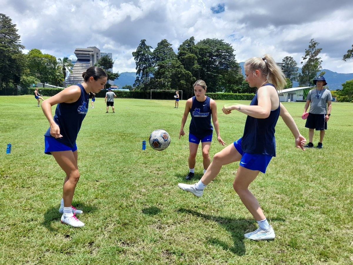 SCSU's tweet photo. ⚽ Our Women's Soccer team is having a great time in Costa Rica this week, competing in matches with local teams and hosting a mini-soccer clinic for children of an underprivileged community. #TheOwlWay @SCSU_Owls @SCSU_WSOC https://t.co/KSvcbtapXu