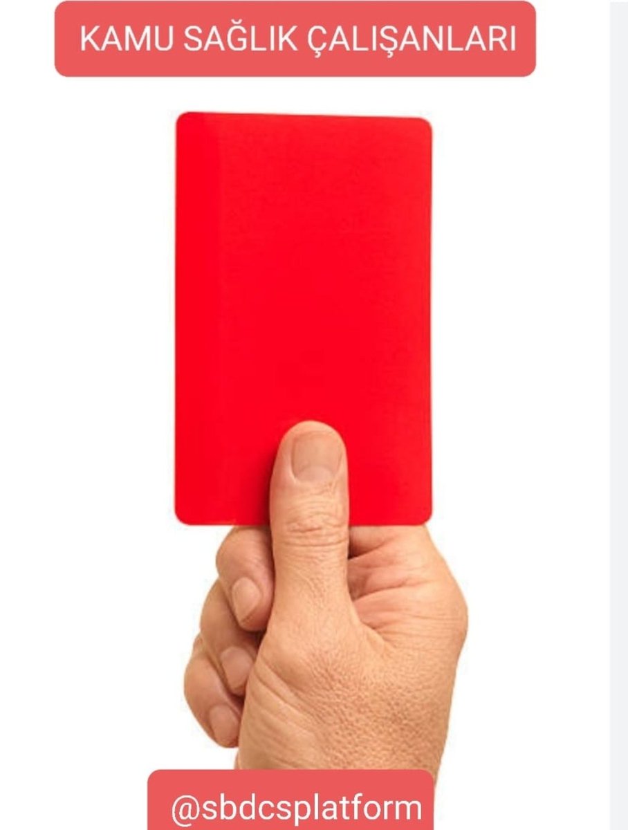 #kamusağlıkçılarındankırmızıkart Zam dediniz zam istemiyoruz ❗
Toplu is görüşmesi diyorsunuz❗
Vallahi onuda istemiyoruz 
Sağlık Bakanlığının döneri performansı tesviki falan
onlarda istemiyoruz 
Ya adalet
Özlük haklarımızı ezmeyin
Bize öteki dışı harici demeyin
@sbdcsplatform
