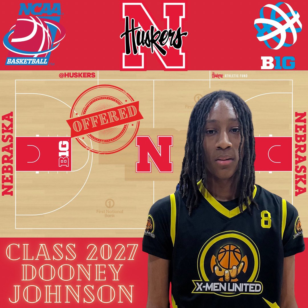 thedooneywatch's tweet photo. Blessed to receive my 5th Division 1 offer from Coach @AdamHoward14 at University of Nebraska‼️ @HuskerHoops #thedooneywatch 
#dooney #dooneyjohnson #nebraska #nebraskauniversity #basketball #basket #basketballneverstops #milwaukee #wisconsin https://t.co/hpOItpRTOG